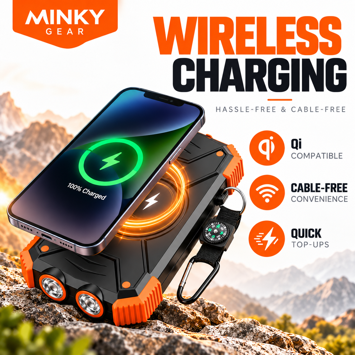 MINKY Gear® Emergency Solar Power Bank