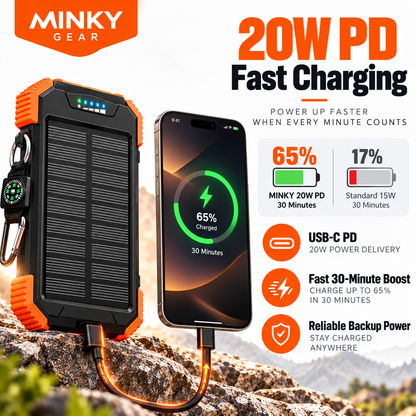 MINKY Gear® Emergency Solar Power Bank