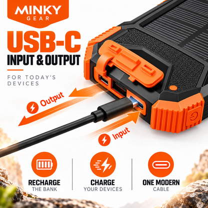MINKY Gear® Emergency Solar Power Bank