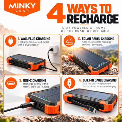 MINKY Gear® Emergency Solar Power Bank