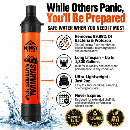 MINKY Gear Emergency Water Filter Straw