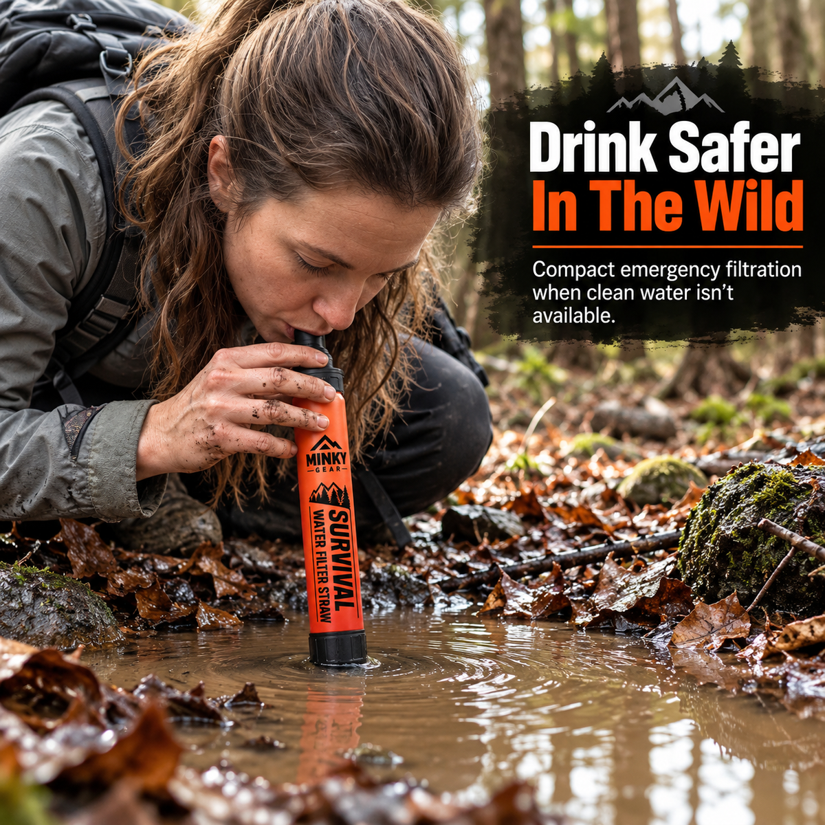 MINKY Gear Emergency Water Filter Straw